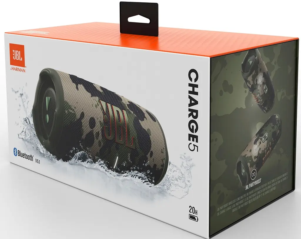 Колонка портативна 2.0 JBL Charge 5 Squad 40 Вт Bluetooth 5.1 IP67 технологія PartyBoost USB Type-C акумулятор 7500 mAh (JBLCHARGE5SQUAD) - фото 6