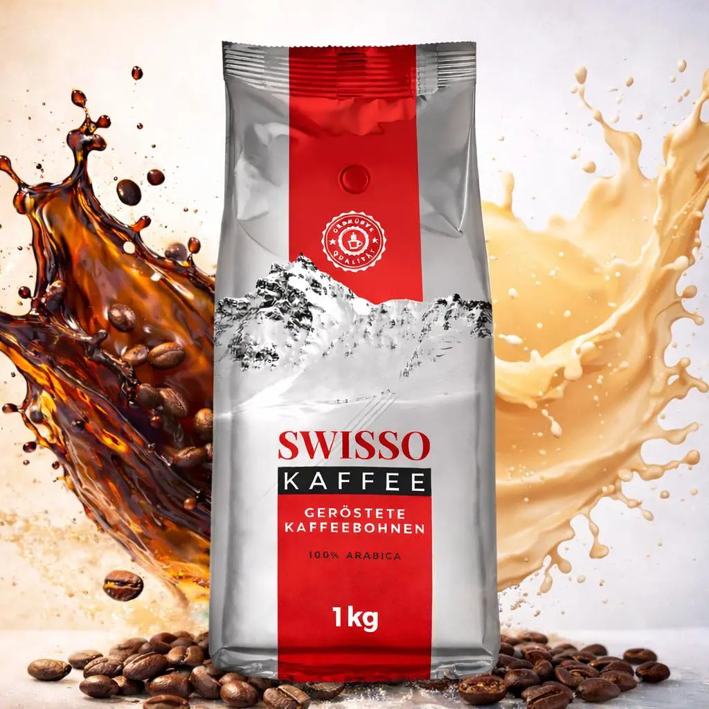 Кава в зернах Swisso Kaffee Reich Rosten 100% Arabica 1 кг натуральна зернова кава для кавомашини - фото 2