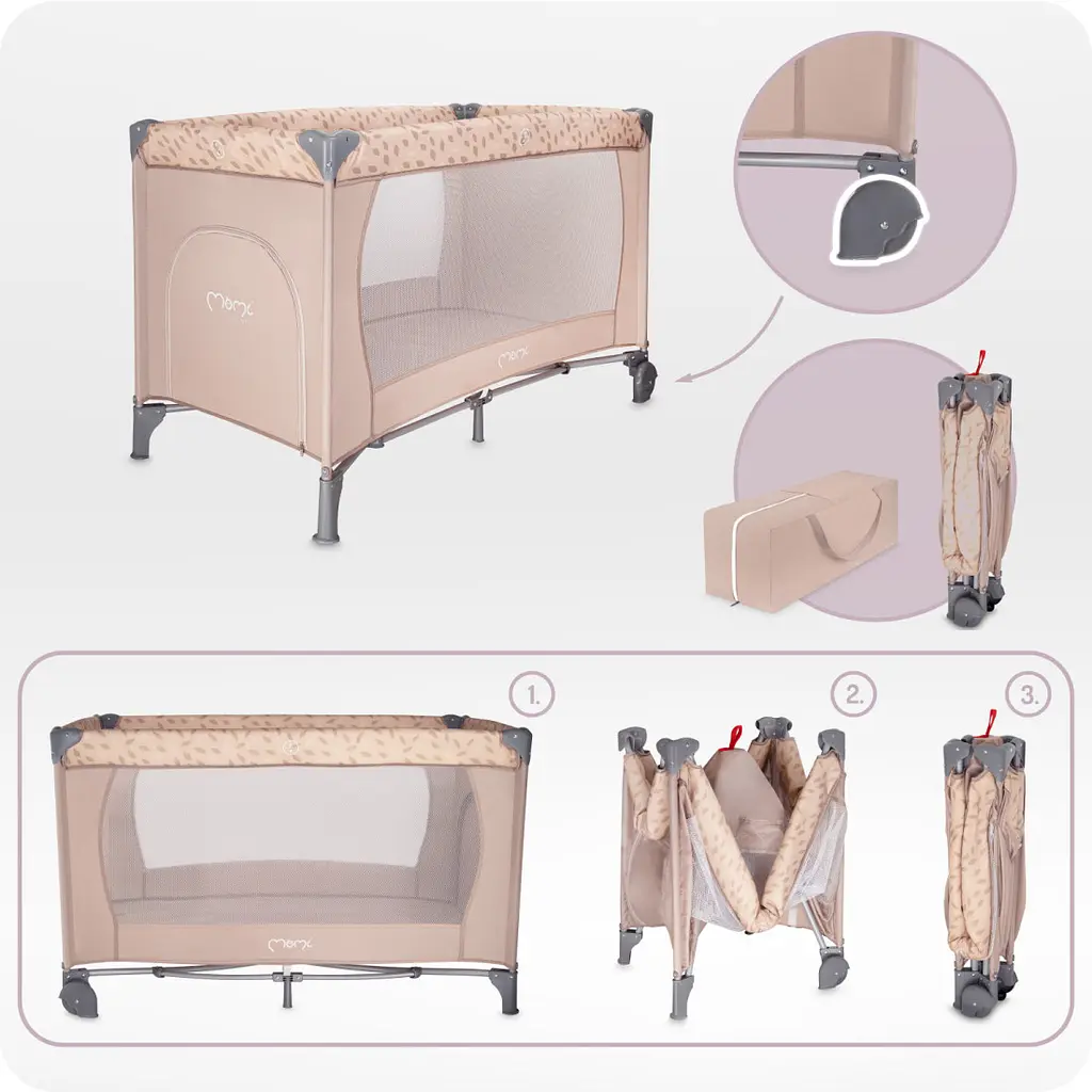 Манеж класичний MoMi Belove Beige (LOZE00027) - фото 6