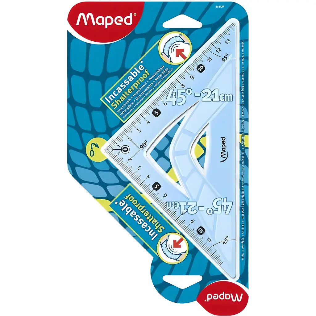 Кутник Maped Unbreakable 45° 21 см в асортименті (MP.244421) - фото 2