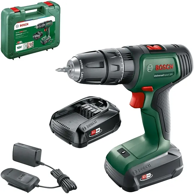 Шуруповерт-дрель аккумуляторная UniversalImpact 18В Bosch teh0025337 - фото 3