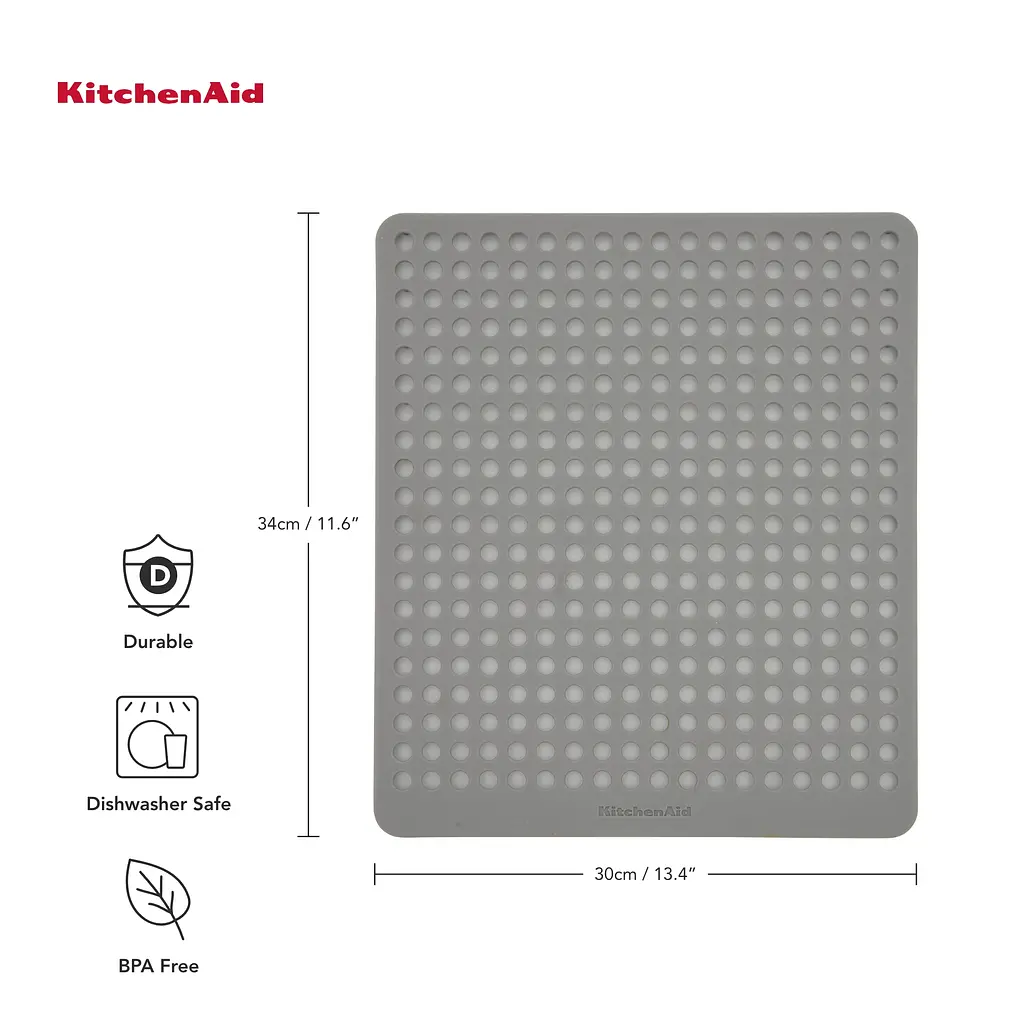 Коврик для сушки посуды KitchenAid Sinkware серый (KEG877OHASA) - фото 5