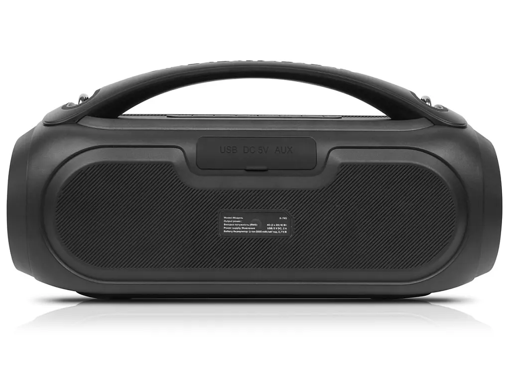 Портативная колонка бумбокс REAL-EL RX745 Boombox 40W Bluetooth TWS, RGB, Black - фото 9