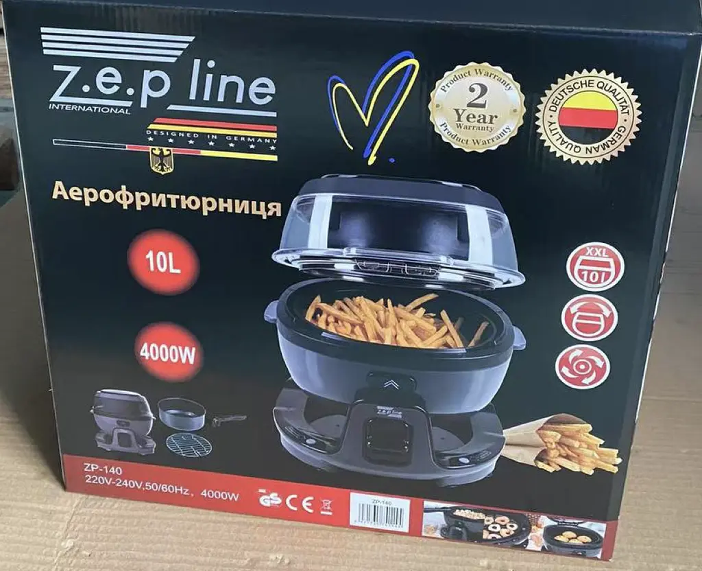 Розумна аерофритюрниця Zepline з функцією обертання 18 програм 10 л 4000 Вт ZP-140 - фото 7
