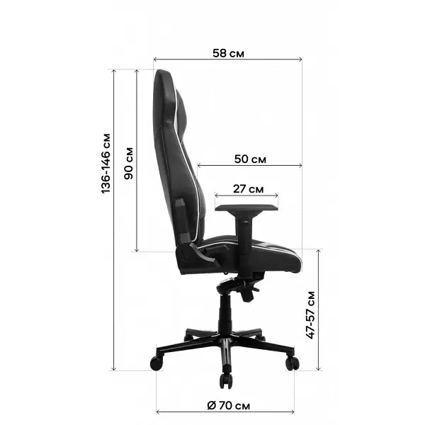 Геймерське крісло GT Racer (X-8007 Fabric Dark Gray XL) - фото 2