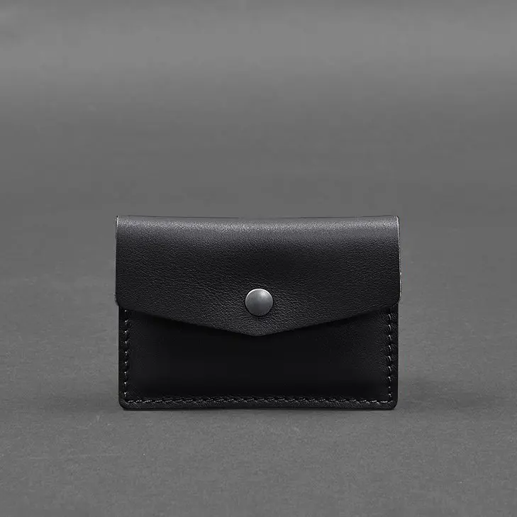 Кожаный кард-кейс 9.0 черный краст - фото 6