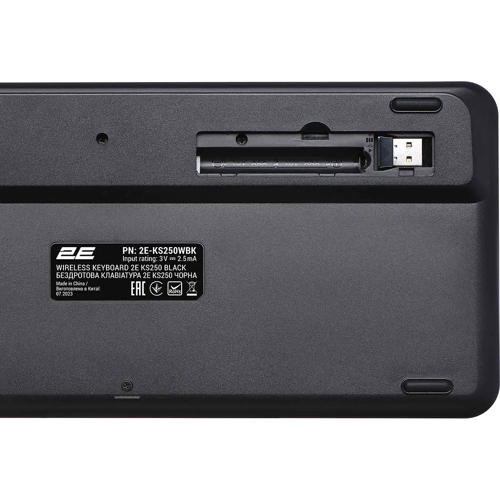 Клавіатура 2E KS250 Wireless UA Black (2E-KS250WBK_UA) [150956] - фото 7