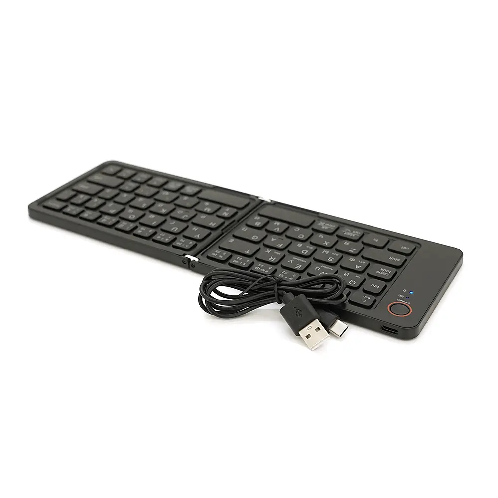 Клавіатура бездротова Voltronic B023, розкладна, 67 клавіш, (Eng/Pyc), 2.4G, 280x92mm, Black, Box - фото 3