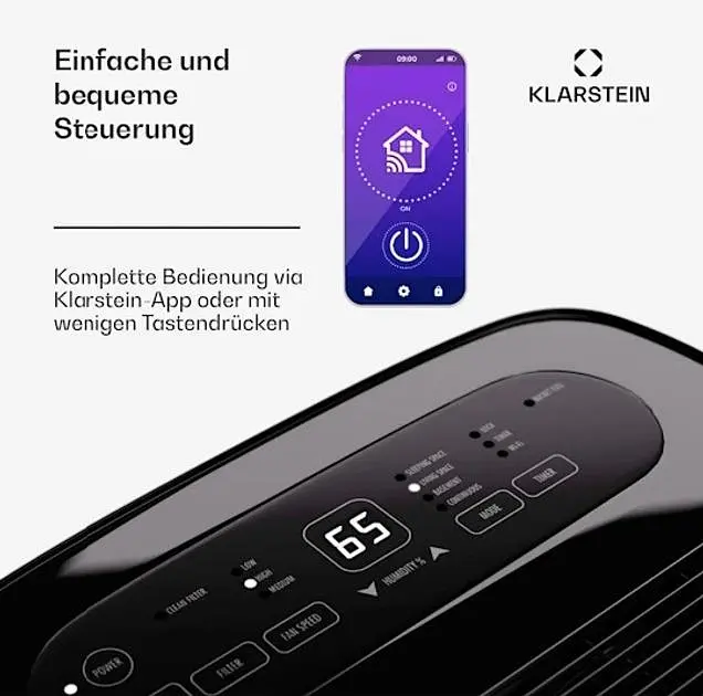 Осушитель воздуха Klarstein DryFy Connect 60 (10045547) - фото 5