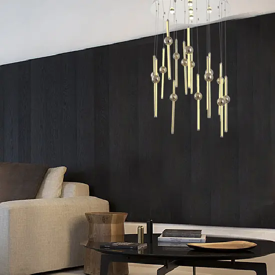 Світильник стельовий Brille підвісний лофт світлодіодний BL-889S/16 NW 230W CH - фото 3