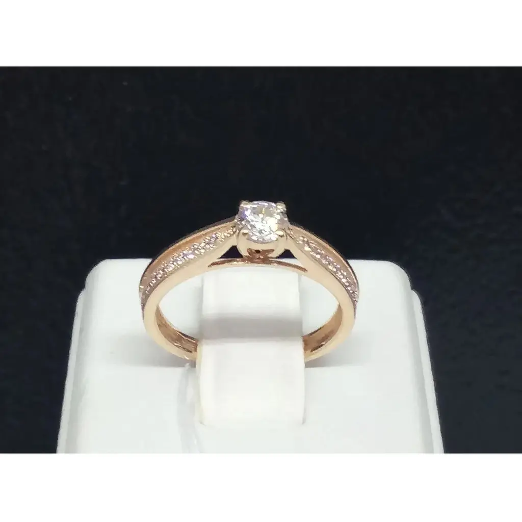 Золоте кільце Столична Ювелірна Фабрика з фіанітами. 140615 15,5 - фото 3