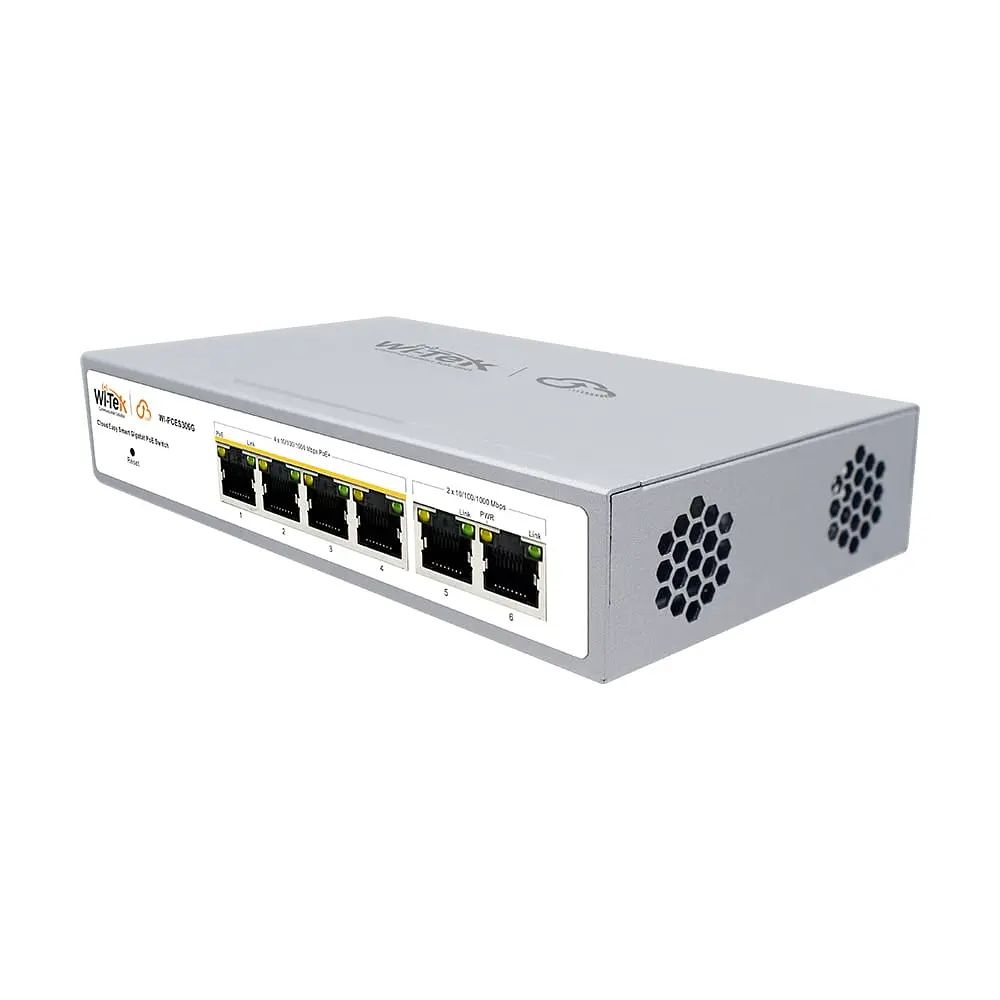 PoE-комутатор 6-портовий керований Wi-Tek WI-PCES306G V2 гігабітний, 4x1000Mbps PoE+, 2x1000Mbps Uplink, 60W, Cloud, ONVIF (73-00251) - фото 6