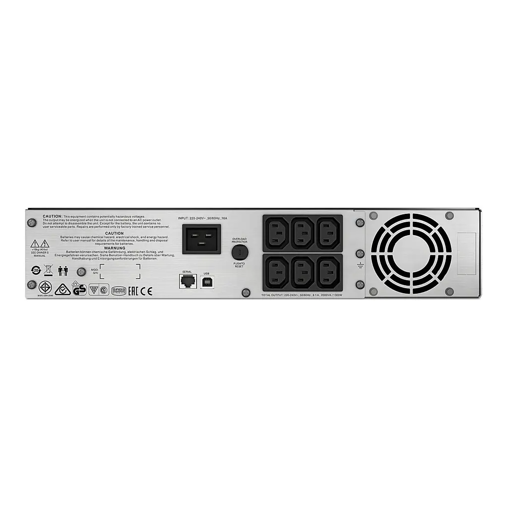 Джерело безперебійного живлення (ДБЖ) APC Smart-UPS C 2000VA 2U LCD 230V (SMC2000I-2U) [137974] - фото 3