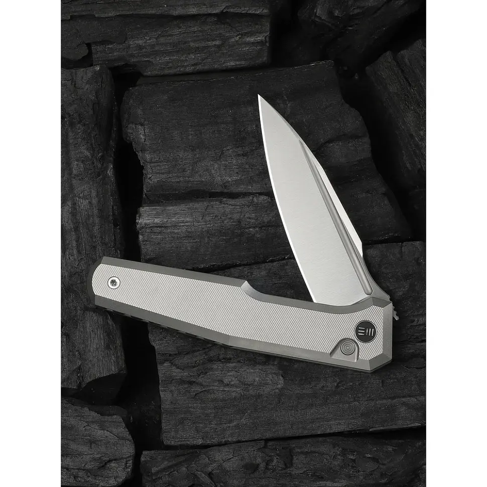 Ніж складаний туристичний Weknife Dressytak (8.6 см) Bohler M390 / Titanium сірий - фото 10