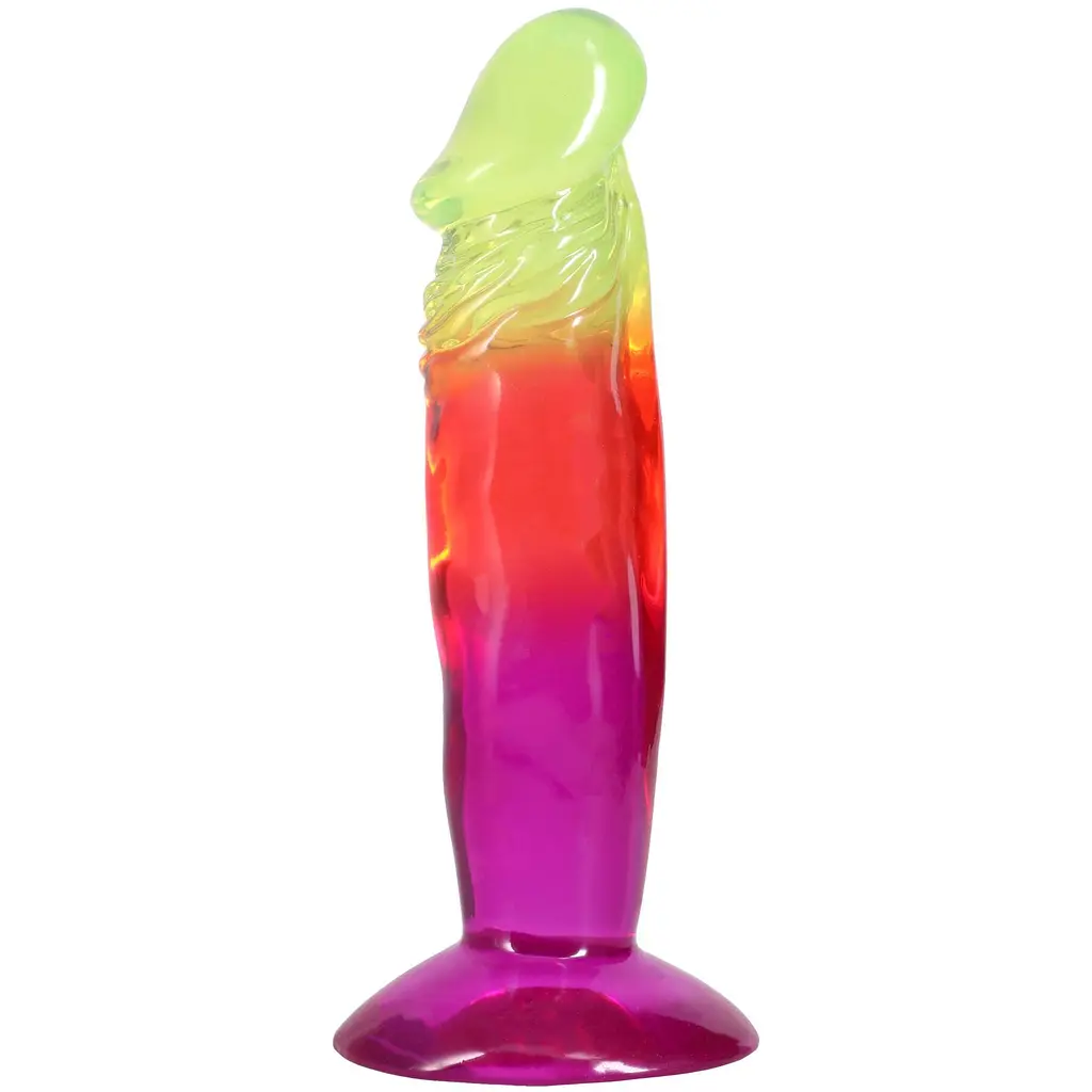 Дилдо Doc Johnson Crystal Jellies 6.5 Inch Rainbow, 16.5 см