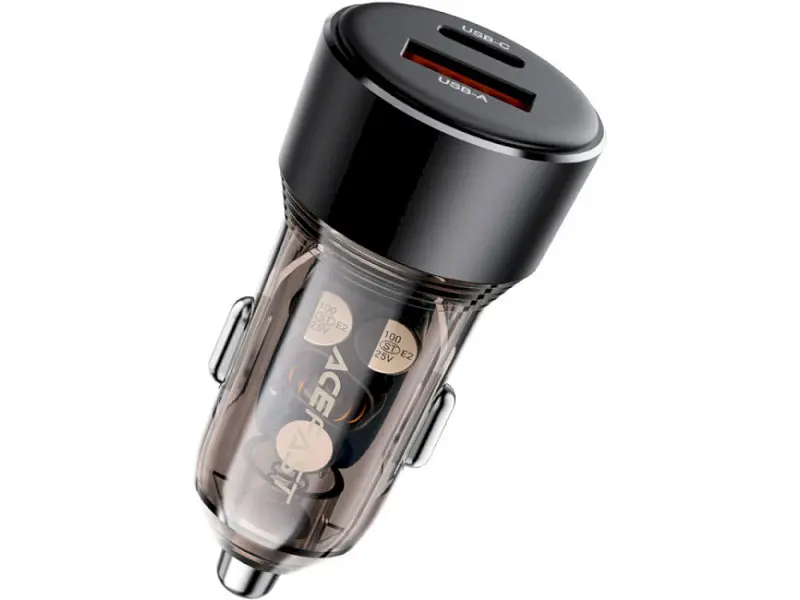 Автомобільний зарядний пристрій Acefast B12 60 W Black - фото 2