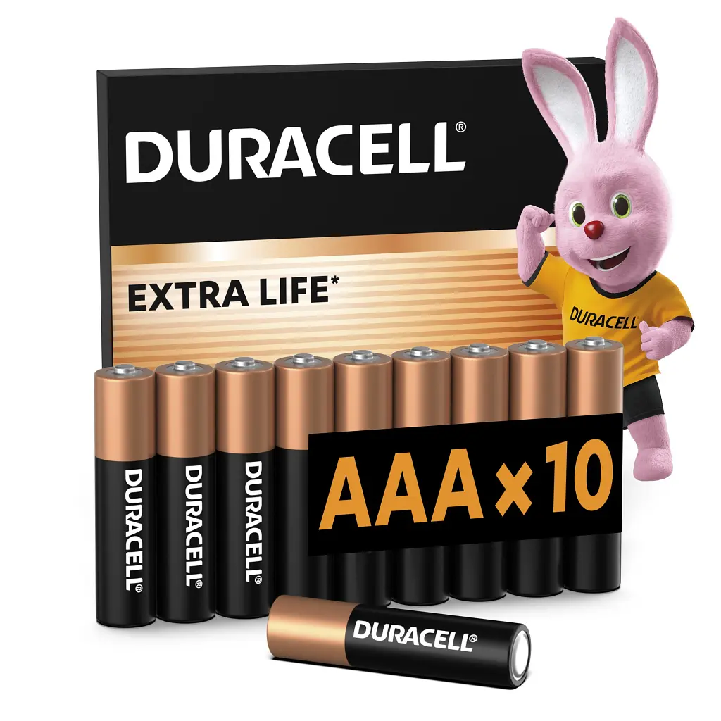 Батарейка Duracell AAA лужні 10 шт. в упаковці (5002509/5006462) - фото 2