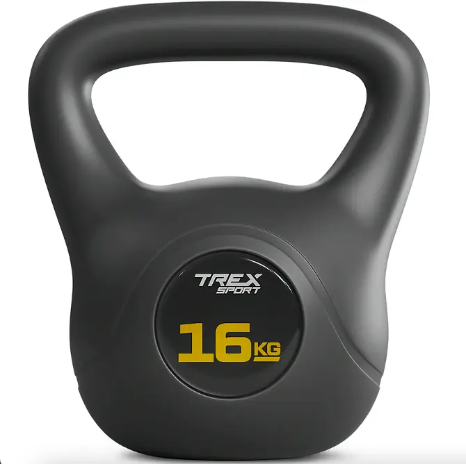 Гиря вінілова 16кг Trex Sport TX-016CKB чорний