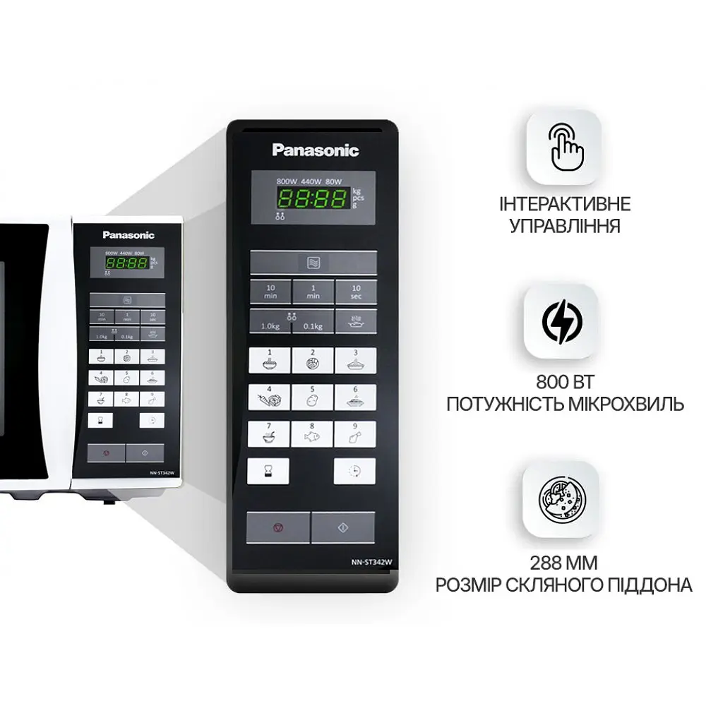 Мікрохвильова піч PANASONIC NN-ST342WZUE - фото 3
