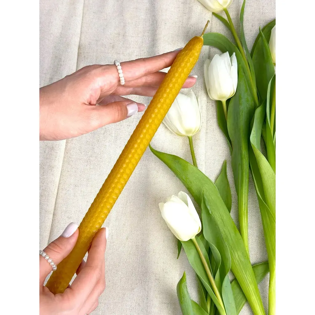 Комплект Пасхальная корзина Галичина (коричневая) с полотенцем 70х40 см Пасхальные зайчики и свеча - фото 7