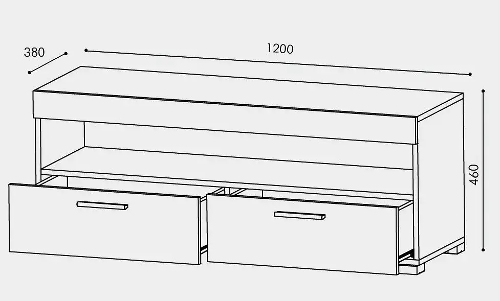 Тумба Еверест ТВ 1200 Британія 120х38х46 сонома + трюфель (EVR-2259) - фото 5