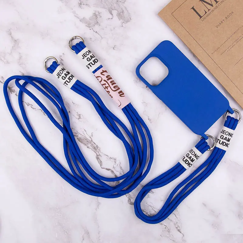 Чохол TPU two straps California для Apple iPhone 13 (6.1) Синій / Iris - фото 6