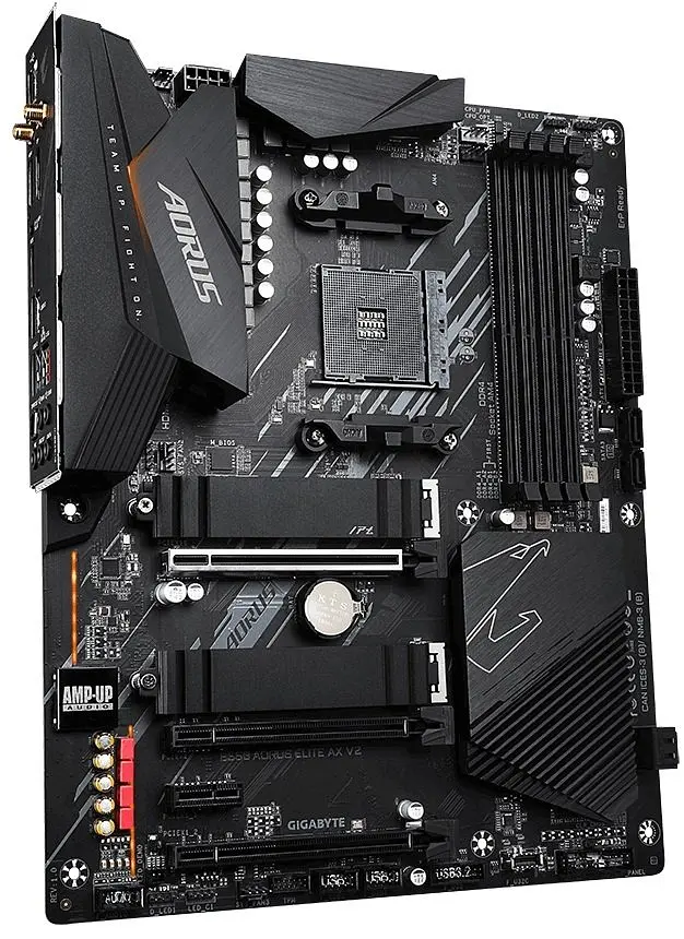 Материнская плата Gigabyte B550 AORUS ELITE AX V2 sAM4 B550 4xDDR4 M.2 HDMI DP ATX - фото 2