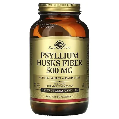 Подорожник (Псиліум) Psyllium Husks Fiber 500 mg 200 капсул Solgar vit0005113