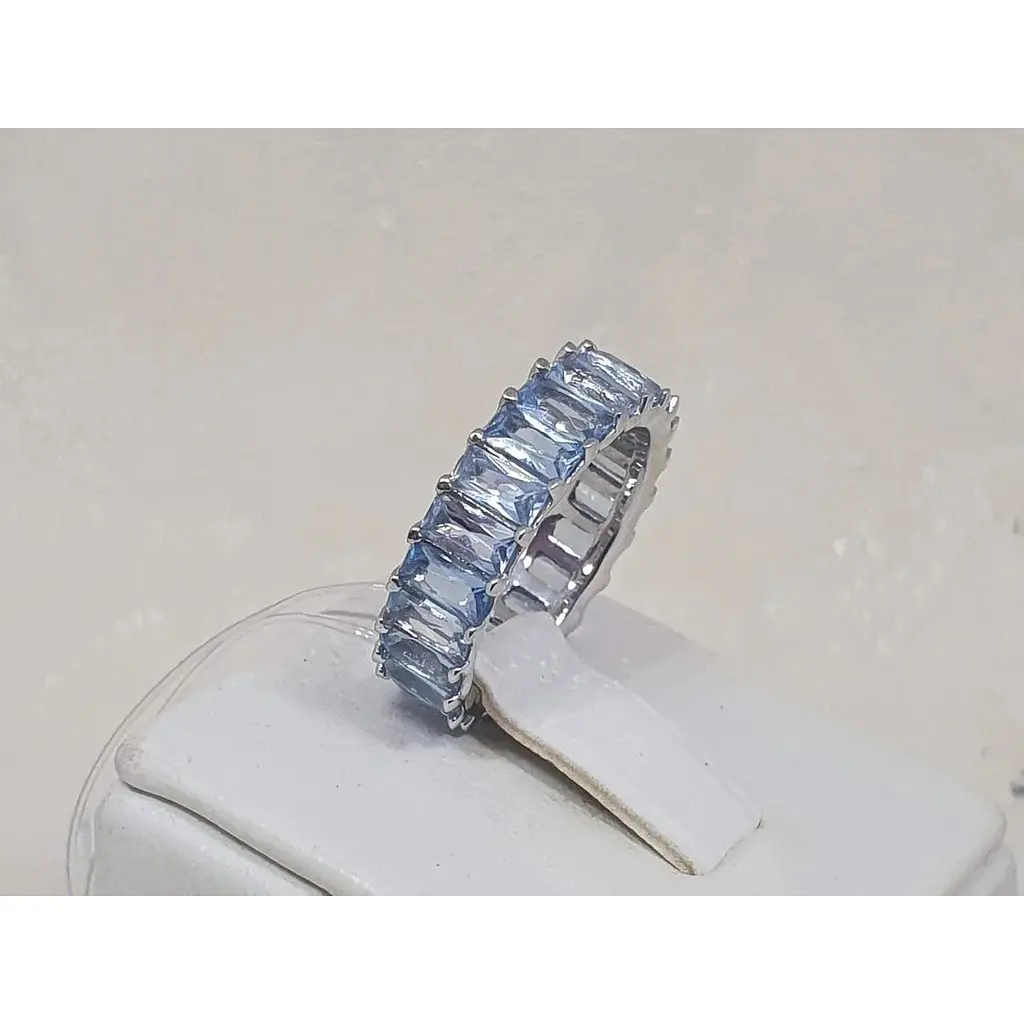 Срібне кільце Qvaliz з фіанітами. Артикул 90101388 17 - фото 3