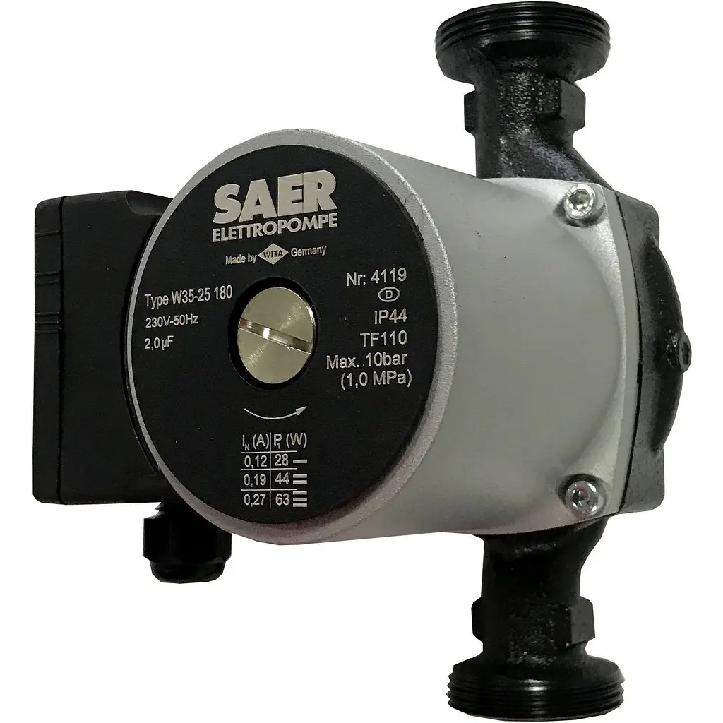Насос циркуляційнний SAER W35-25 180 мм + гайки - фото 2