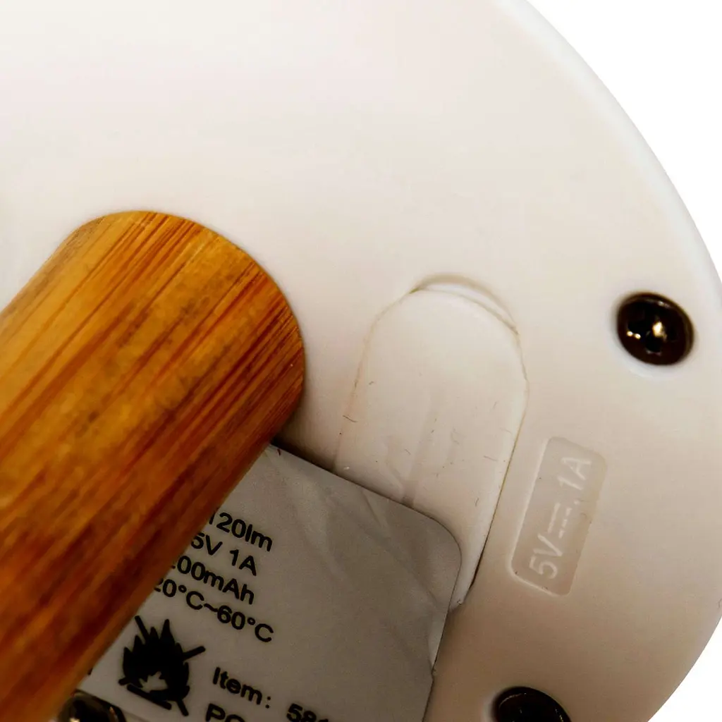 Ліхтар кемпінговий Bo-Camp Cambridge Rechargeable 200 Lumen Bamboo/White (5818792) - фото 3