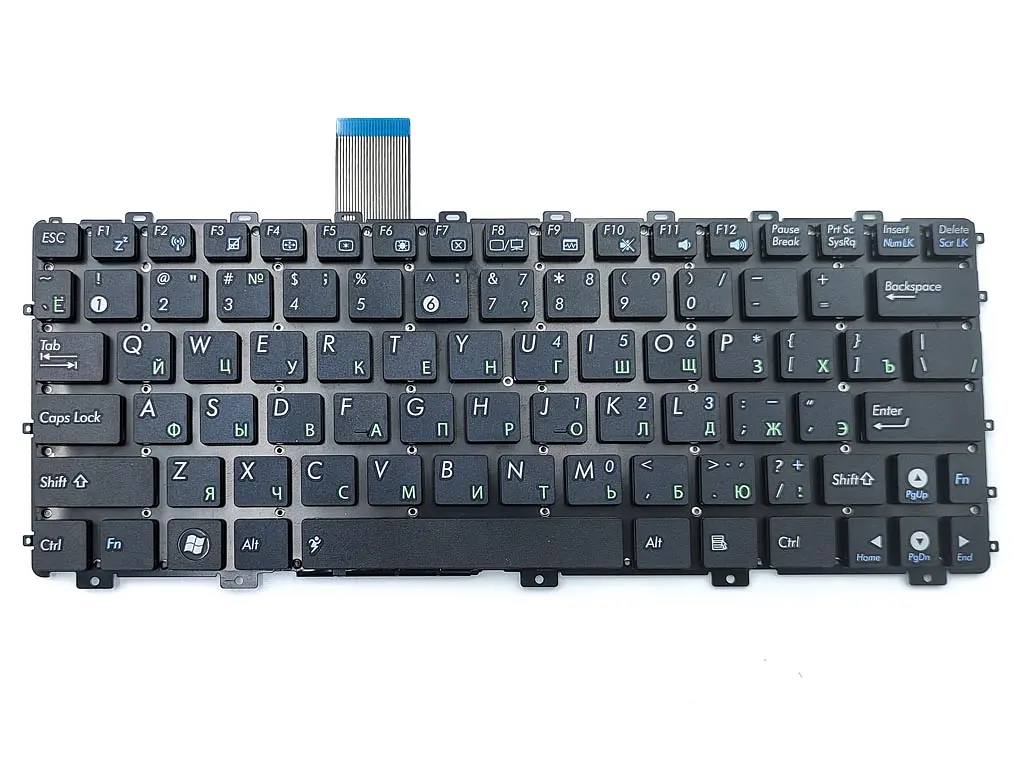 Клавіатура для ASUS EEE PC 1015P, 1015PX, 1015B, 1015BX, 1015PW, 1015PE, 1015PN, 1018P. 1018PB, X101, X101H, X101CH (UA Black без рамки). - фото 3