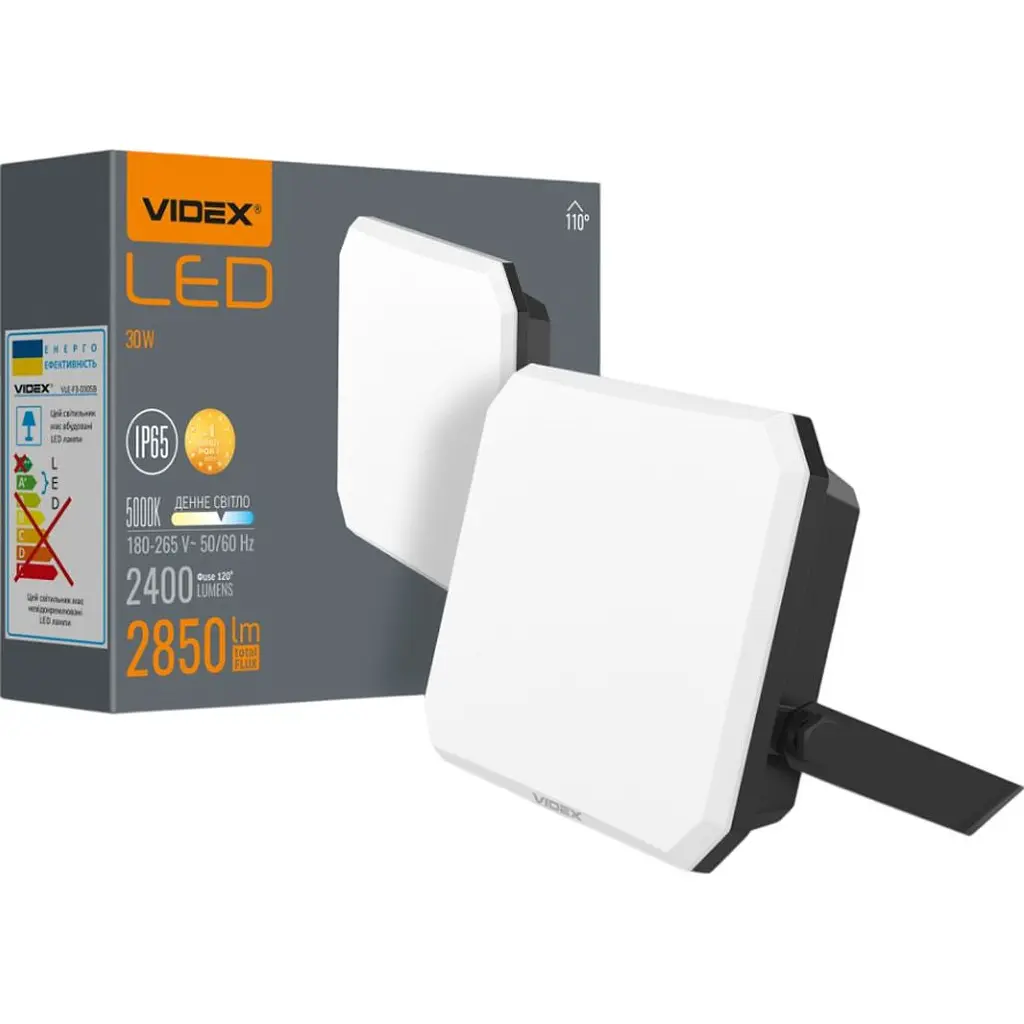 Світлодіодний прожектор Videx F3 30W 5000K Black (VLE-F3-0305B) [144824] - фото 4