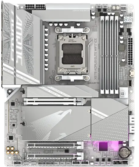 Материнська плата Gigabyte X870 Aorus Elite Wi-Fi 7 Ice Socket AM5 (X870 A ELITE WF7 ICE) - фото 2
