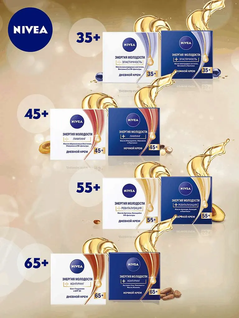 Нічний крем NIVEA проти зморщок + контуринг 65+ 50 мл(84967) - фото 4
