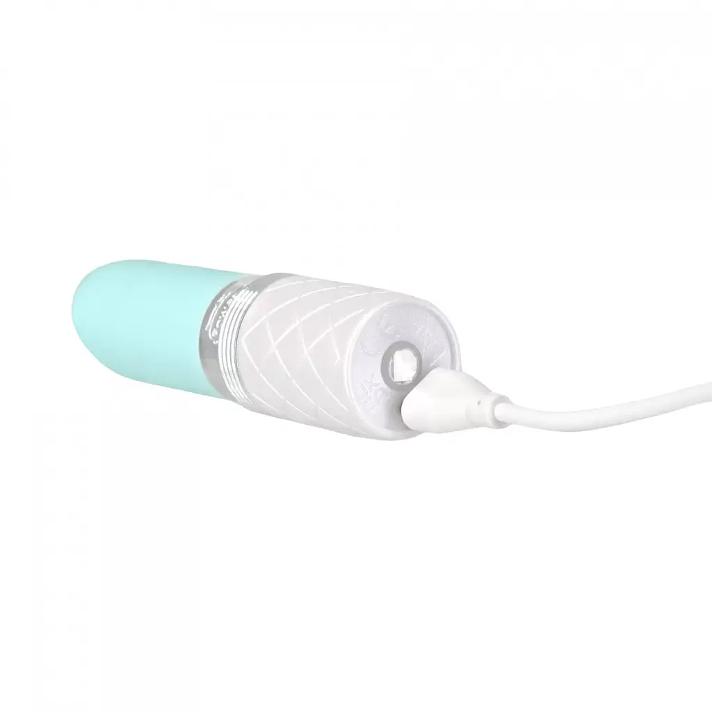 Вибратор Pillow Talk - Lusty Luxurious Flickering Massager в виде губной помады голубой - фото 4