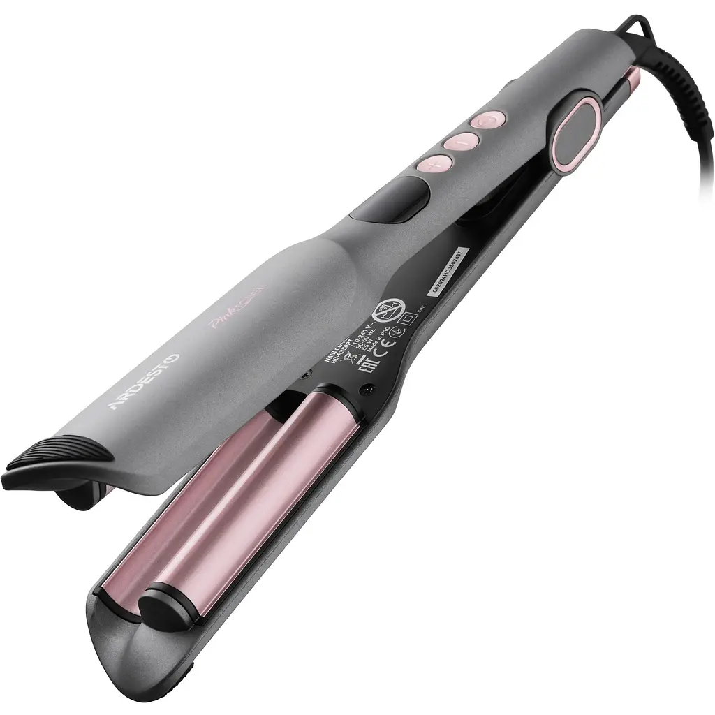 Плойка для завивки волосся Ardesto Pink Touch сіро-рожевий 55 Вт (HC-R350PT) - фото 2