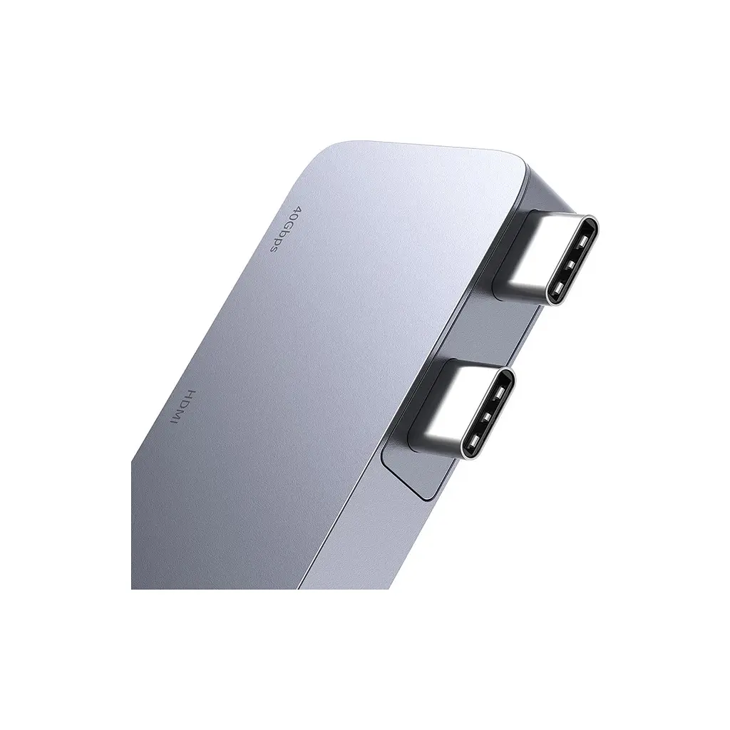 Концентратор Baseus USB-C 5-in-1 3xUSB 3.0 + 1xUSB-C 40Gbps + 1xHDMI 4K30Hz gray (B00052801811-04) - фото 4