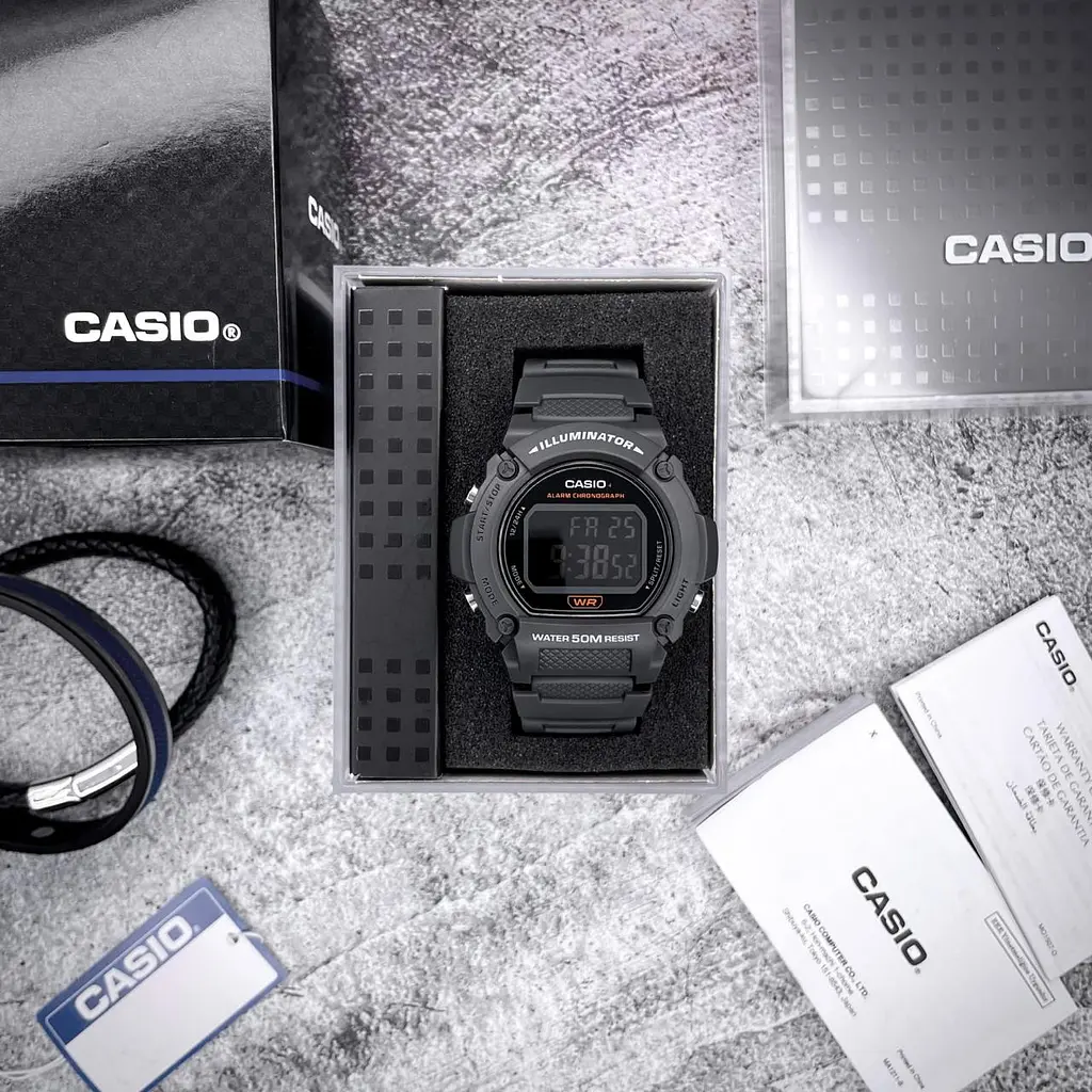 Чоловічий годинник Casio W-219H-8B Темно-синій ( AT1141-0058 ) - фото 2