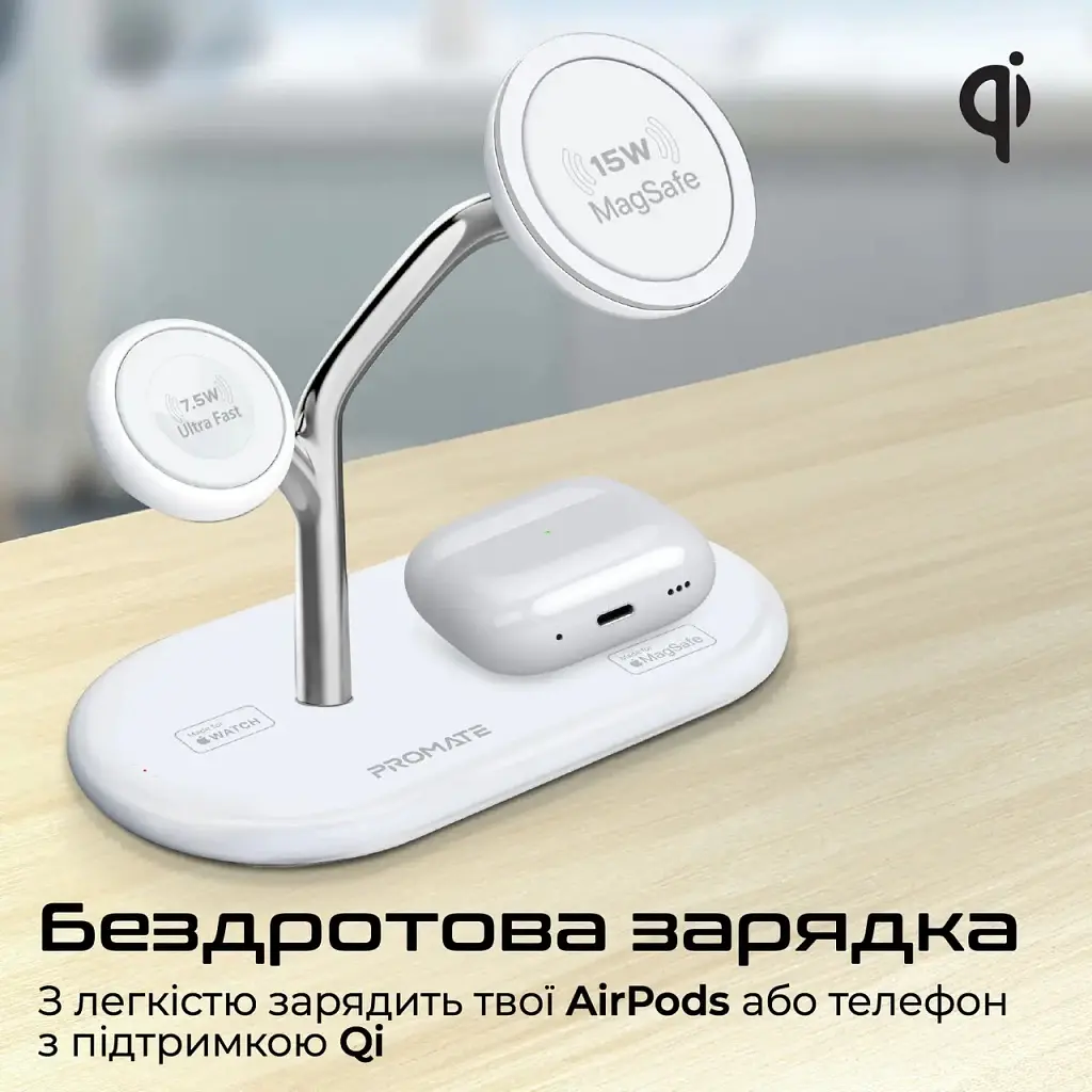 Зарядний пристрій Promate wireless (synergy-pro.white) - фото 7