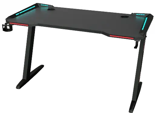 Геймерський комп'ютерний стіл GT Racer T-1226 (120x60x73) Black - фото 3