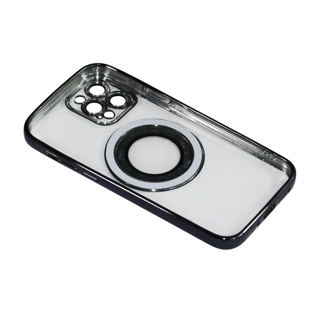 Магнитный чехол XON PhoneCase Magnetic для iPhone 12 Pro (PCMC1112300B 7973) Черный/Прозрачный - фото 2