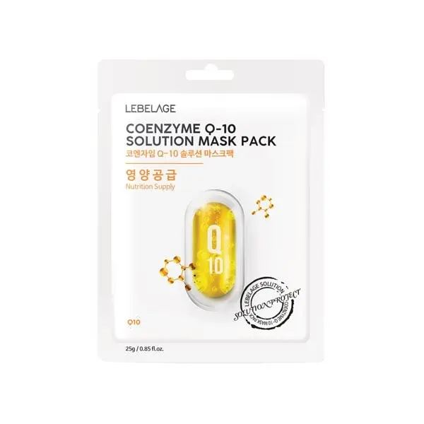 Тканинна маска для обличчя Lebelage Q10 Natural Mask з коензимом