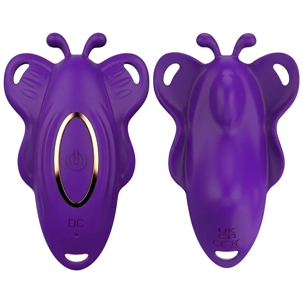 Силіконовий Smart вібратор-трусики LoveSpouse Panties безшумний з ремінцями 9 режимів Фіолетовий - фото 2