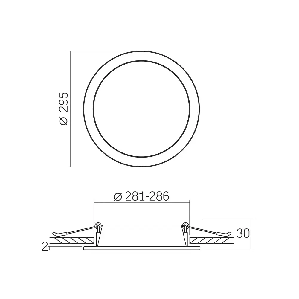 Встраиваемый светильник Videx LED Back круглый 26W 5000K (VL-DLBR-265) - фото 4