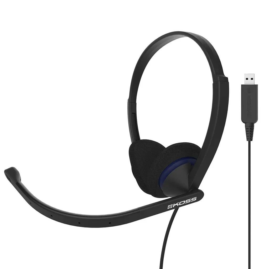 Гарнітура комп'ютерна стерео On-Ear CS200, USB, Uni Mic, 2.4м, Чорний Koss teh0013095 - фото 2