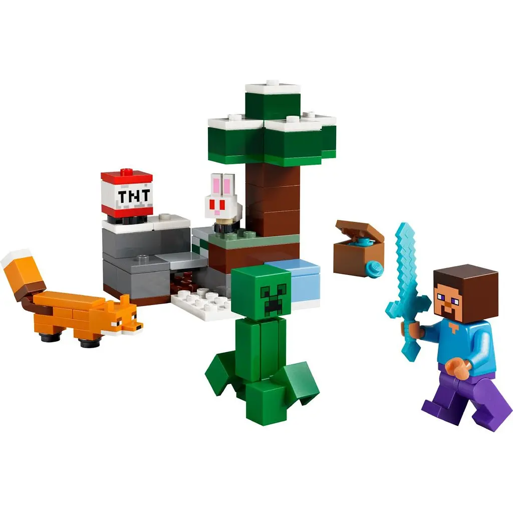 Конструктор LEGO Minecraft Пригоди Стіва в тайзі 79 деталей (21583). - фото 2