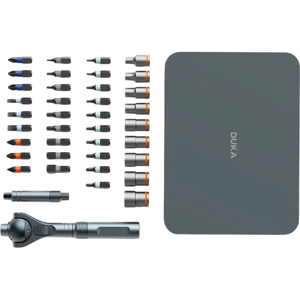 Викрутка з комплектом біт Duka RS-2 Ratchet Screwdriver Set 40in1 [155038] - фото 3