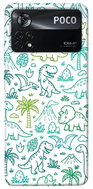 TPU чохол Demsky Dino pattern для Xiaomi Poco X4 Pro 5G