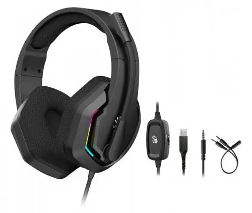 Навушники Bloody G260p Black ігрові, мікрофон, підсвічування 7 кольорів, 3.5 jack, USB, 2м - фото 5